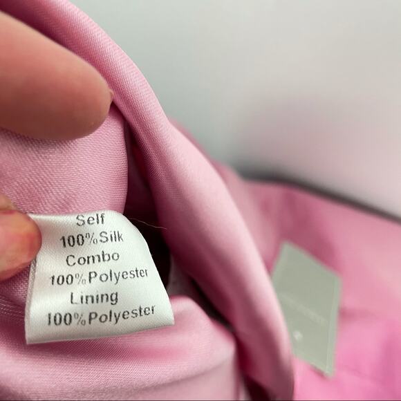 Jenny Yoo | Pink Silk Dress Formal Fit & Flare Dress Bridesmaid Prom 8 - Picture 11 of 12